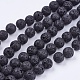 Natural Lava Rock Stone Bead Strands X-G-R193-18-14mm-1