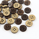 4 -hole boutons de noix de coco plats et ronds X-BUTT-R035-009-1
