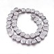 Electroplated Non-magnetic Synthetic Hematite Beads Strands G-P392-T-2