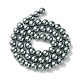 Hebras redondas de perlas de vidrio teñido ecológico HY-A002-8mm-RB077-3