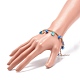 Alloy Enamel & Glass Pearl Charm Bracelet with 304 Stainless Steel Chains for Women BJEW-JB08707-02-3