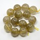 Natural Gold Rutilated Quartz Beads Strands G-G099-6mm-18-2