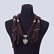 Ткань кулон шарф ожерелья NJEW-K111-05A-3