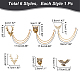 WADORN® 6Pcs 6 Style Lion & Eagle & Deer Rhinestone Safety Pin Brooches JEWB-WR0001-01-2