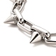 304 Stainless Steel Spike Link Chain Bracelets BJEW-E094-13P-2