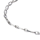 304 collier chaîne à maillons ovales en acier inoxydable pour homme femme NJEW-P272-01P-2