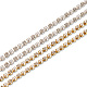 Craftdady 10 Yards 2 Colors Brass Rhinestone Strass Chains CHC-CD0001-03-2