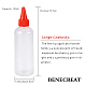 BENECREAT 15 Pack 3.4 Ounce(100ml) Clear Tip Applicator Bottle Plastic Glue Bottle Liquid Dropper Filling Bottles with Red Tip Caps - Good for DIY Crafts Art Painting DIY-BC0010-14-4