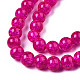 1Strand Fuchsia Transparent Crackle Glass Round Beads Strands X-CCG-Q001-10mm-08-3
