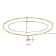 Halskette mit Stern-Anhänger aus Messing mit Mikropavé-Kubikzirkonia NJEW-PH01391-2