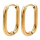 Овальные серьги-кольца из нержавеющей стали 304 с ионным покрытием (IP) EJEW-ZX005-15G-1