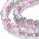 Chapelets de perles en verre peint par pulvérisation GGLA-S058-001D-01-3