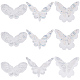 GORGECRAFT 18PCS 3 Styles White Lace Butterfly Patch Sequin Butterflies Patches Gauze Embroidery Ornaments Lace Sequins Sew on Patches Wedding Bridal Dress Embroidered Appliques for Sewing Craft Party PATC-GF0001-09-1