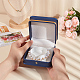 Ahandmaker scatola braccialetto in pelle interno in velluto braccialetto confezione regalo custodia per gioielli organizzatore vetrina gioielli per proposta di fidanzamento matrimonio regalo di compleanno LBOX-WH0004-01-6