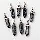 Natural Snowflake Obsidian Double Terminated Pointed Pendants G-F295-05A-1