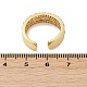 Манжеты из латуни с микро паве кубический цирконий для женщин RJEW-F182-04G-5