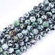 Natürliche Sesam Jaspis / Kiwi Jaspis Perlen Stränge G-T121-09A-1