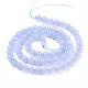 Rangs de perles d'agate en dentelle bleue naturelle de grade aa G-F222-30-6mm-3