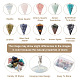 Fashewelry 20 pz 10 stili ciondoli di pietre preziose miste naturali e sintetiche G-FW0001-36-5
