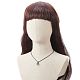 Hexenhut-Halskette aus Legierung mit Glaspilz-Anhänger für Damen NJEW-JN04255-3