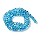 Transparent Electroplate Glass Beads Strands GLAA-Q099-D01-02-2