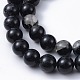 Chapelets de perles en tourmaline noire naturelle G-F666-05A-8mm-3
