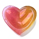 Чаша в форме сердца из натурального кварца с гальваническим покрытием DJEW-C010-01-4