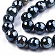 Electroplate Natural Agate Beads Strands G-T131-55-27-3
