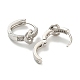 Серьги-кольца из латуни с кубическим цирконием для женщин EJEW-G363-06P-2