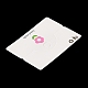 ネックレスとブレスレットの保管用の厚紙紙のジュエリーディスプレイカード  花柄の長方形  ホワイト  6.4x5x0.04cm  穴：7mm CDIS-A006-04-4