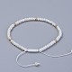 Bracelets de perles tressées en verre galvanoplastie BJEW-JB04320-3