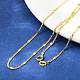 925 овальное витое ожерелье из стерлингового серебра NJEW-H056-01C-G-3