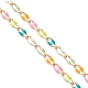 Изготовление браслета-цепочки из латуни толщиной 3 мм с цветной эмалью AJEW-JB01429-3