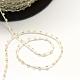 Cordons de perles de bugle transparents doublés d'argent OCOR-R041-B02-2