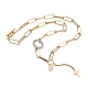 Ожерелья-лариаты с крестом из латуни NJEW-JN03041-02-2