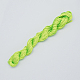 ナイロン糸  作るカスタム織りブレスレットのためのナイロン製のアクセサリーコード  緑黄  1mm  約26.24ヤード（24m）/バンドル  10のバンドル/袋  約262.46ヤード（240m）/バッグ NWIR-R002-1mm-13-1