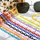 10 Stands 10 Colors Handmade Opaque Acrylic Cable Chains KY-YW0001-21-7
