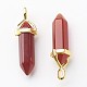 Natural Carnelian Double Terminated Pointed Pendants G-G902-B05-1