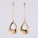 Brass Dangle Stud Earrings EJEW-JE03967-03-2