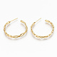Brass Half Hoop Earrings KK-R117-055G-NF-1