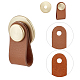 Poignées de tiroir ovales en cuir AJEW-WH0251-72-4