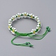 Adjustable Wreath Braided Bead Bracelets BJEW-JB05032-4