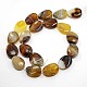 Natural Striped Agate/Banded Agate Flat Teardrop Bead Strands G-N0073-15x20mm-18-2