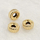 Perles ondulées fourrées d'or jaune X-KK-G157-4x2mm-3-1