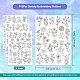 4 Sheets 11.6x8.2 Inch Stick and Stitch Embroidery Patterns DIY-WH0455-006-2