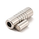304 Stainless Steel Magnetic Clasps with Glue-in Ends STAS-K006-3mm-33C-4
