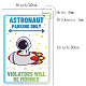 Creatcabin Astronauten-Weltraum-Metall-Blechschild zum Thema Weltraum-Geschenke AJEW-WH0157-487-2