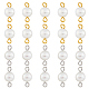 40 pièces 2 couleurs breloques de connecteur de perles d'eau douce naturelles PALLOY-AB00067-1