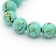 Mixed Size Synthetic Turquoise Round Bead Strands TURQ-X0001-2