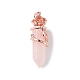 Naturelle quartz rose a pendentifs G-L524-13RG-10-2